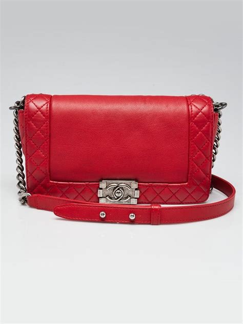 chanel boy red medium reverso|coco chanel boys bag.